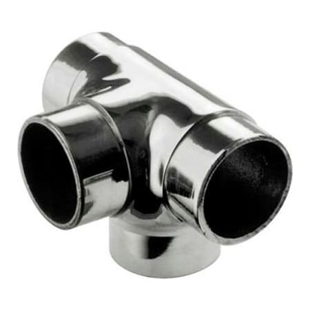 Lavi Industries Lavi Industries, Flush Tee Fitting, Side Outlet, for 2" Tubing, Polished Stainless Steel 40-735/2